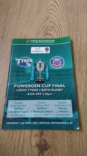 Leeds Tykes v Bath 2005 Rugby Union Cup Final Programme