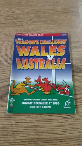 Wales v Australia 1996 Rugby Programme
