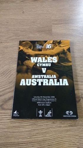 Wales v Australia 2006 Rugby Programme