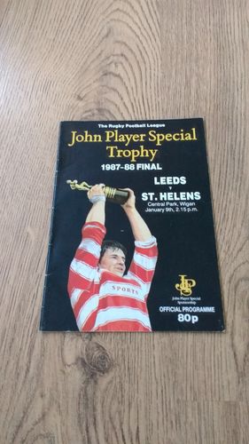 Leeds v St Helens 1988 John Player Trophy Final Rugby League Programme