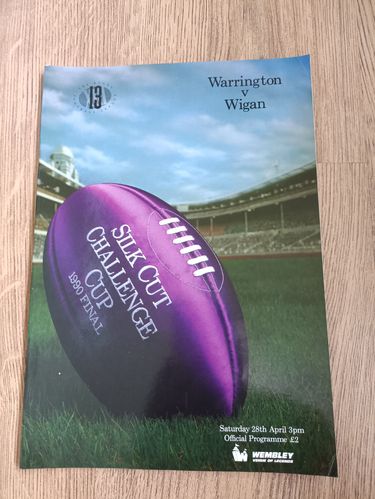 Warrington v Wigan 1990 Challenge Cup Final Rugby Programme