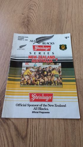 New Zealand v Australia 1989 Rugby Programme