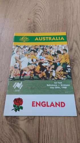 Australia v England 1988 1st Test Rugby Programme