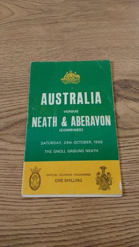 Neath & Aberavon v Australia 1966 Rugby Programme