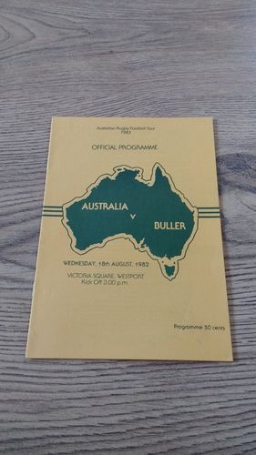 Buller v Australia 1982 Rugby Programme
