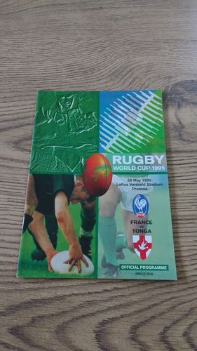 France v Tonga Rugby World Cup 1995 Programme