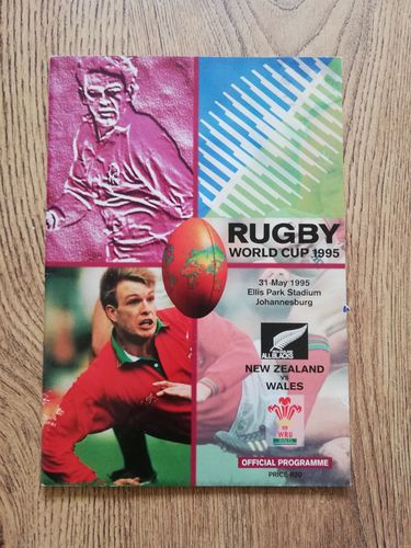 New Zealand v Wales 1995 Rugby World Cup Programme & Ticket