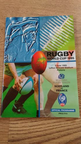 Scotland v France 1995 Rugby World Cup Programme