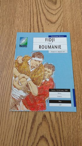 Fiji v Romania Rugby World Cup 1991 Programme