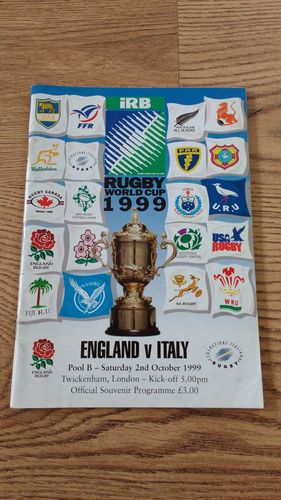 England v Italy RWC 1999 Programme