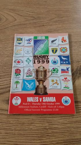 Wales v Samoa 1999 Rugby World Cup Programme