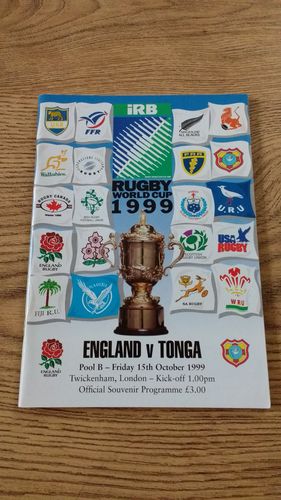 England v Tonga 1999 Rugby World Cup Programme