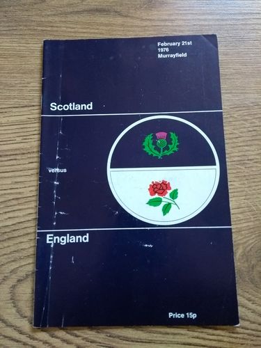 Scotland v England 1976 Rugby Programme