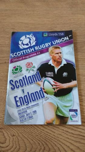 Scotland v England 2000 Rugby Programme