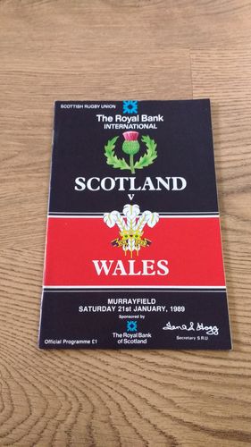 Scotland v Wales 1989 Rugby Programme