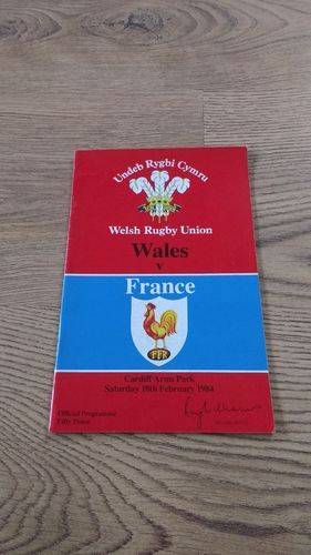 Wales v France 1984 Rugby Programme