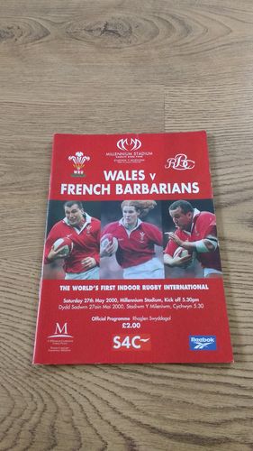 Wales v French Barbarians 2000 Rugby Programme