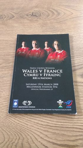 Wales v France 2008 Rugby Programme
