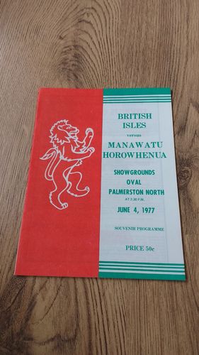 Manawatu-Horowhenua v British Lions 1977 Tour Rugby Programme