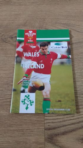 Wales v Ireland 1995 Rugby Programme