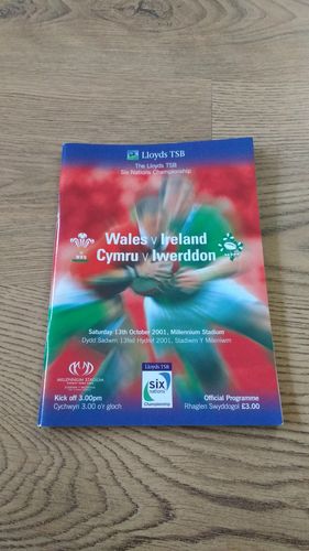 Wales v Ireland 2001 Rugby Programme
