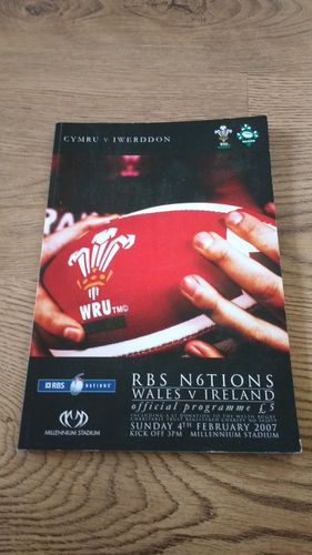 Wales v Ireland 2007 Rugby Programme