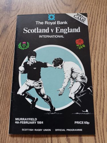 Scotland v England 1984 Rugby Programme