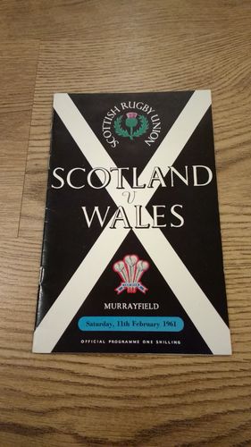 Scotland v Wales 1961 Rugby Programme