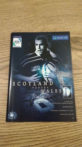 Scotland v Wales 2001 Rugby Programme