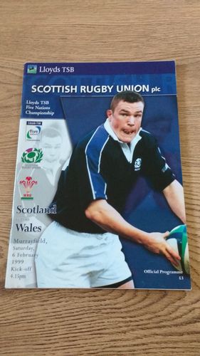 Scotland v Wales 1999 Rugby Programme