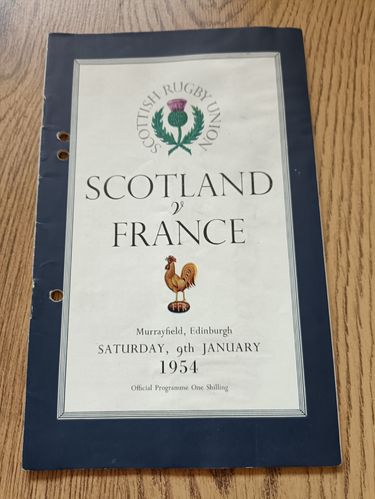 Scotland v France 1954 Rugby Programme