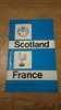Scotland v France 1972 Rugby Programme