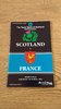 Scotland v France 1992 Rugby Programme