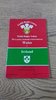 Wales v Ireland 1987 Rugby Programme