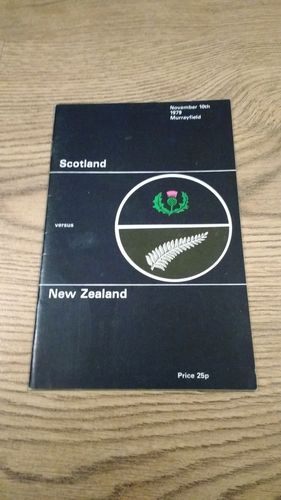 Scotland v New Zealand 1979 Rugby Programme