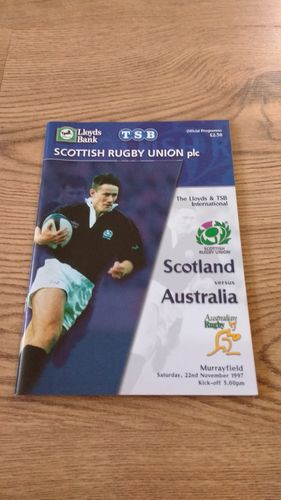 Scotland v Australia 1997 Rugby Programme