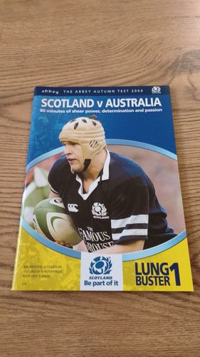 Scotland v Australia 2004 1st Test Rugby Programme