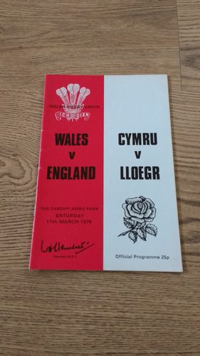 Wales v England 1979 Rugby Programme