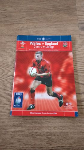 Wales v England 2003 Rugby Programme
