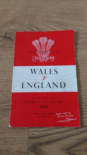 Wales v England 1955 Rugby Programme