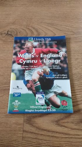 Wales v England 1999 Rugby Programme
