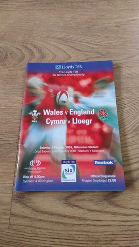 Wales v England 2001 Rugby Programme