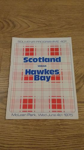 Hawkes Bay v Scotland 1975 Rugby Tour Programme