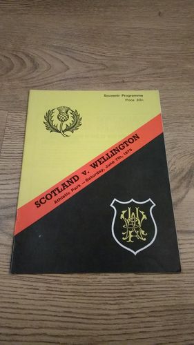 Wellington v Scotland 1975 Rugby Programme