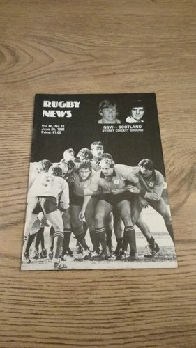 New South Wales v Scotland 1982 Rugby Programme