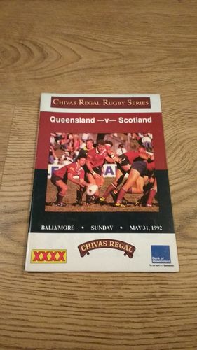 Queensland v Scotland 1992 Rugby Tour Programme