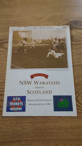New South Wales v Scotland 1992 Rugby Tour Programme