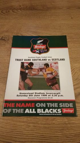 Southland v Scotland 1996 Rugby Programme