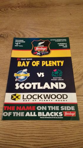 Bay of Plenty v Scotland 1996 Tour Rugby Programme
