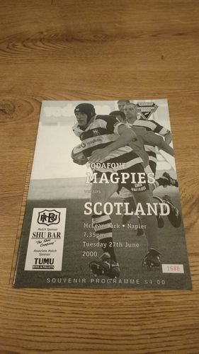 Hawkes Bay v Scotland 2000 Rugby Tour Programme